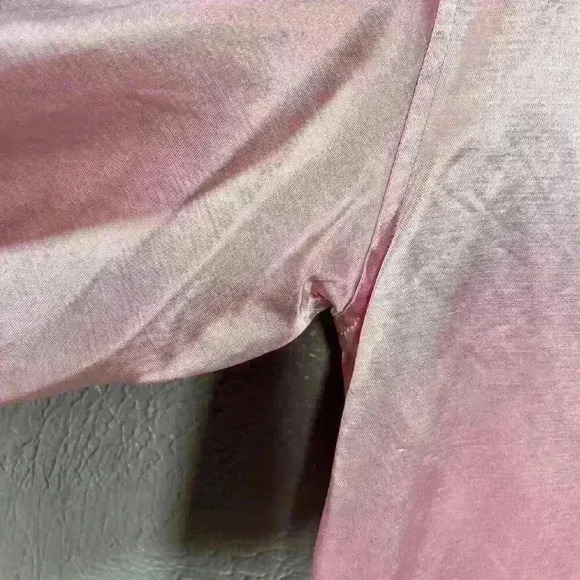 VINTAGE Newport News Silky Button Up Pajama Style Oversized Blouse Women Small - Picture 6 of 12